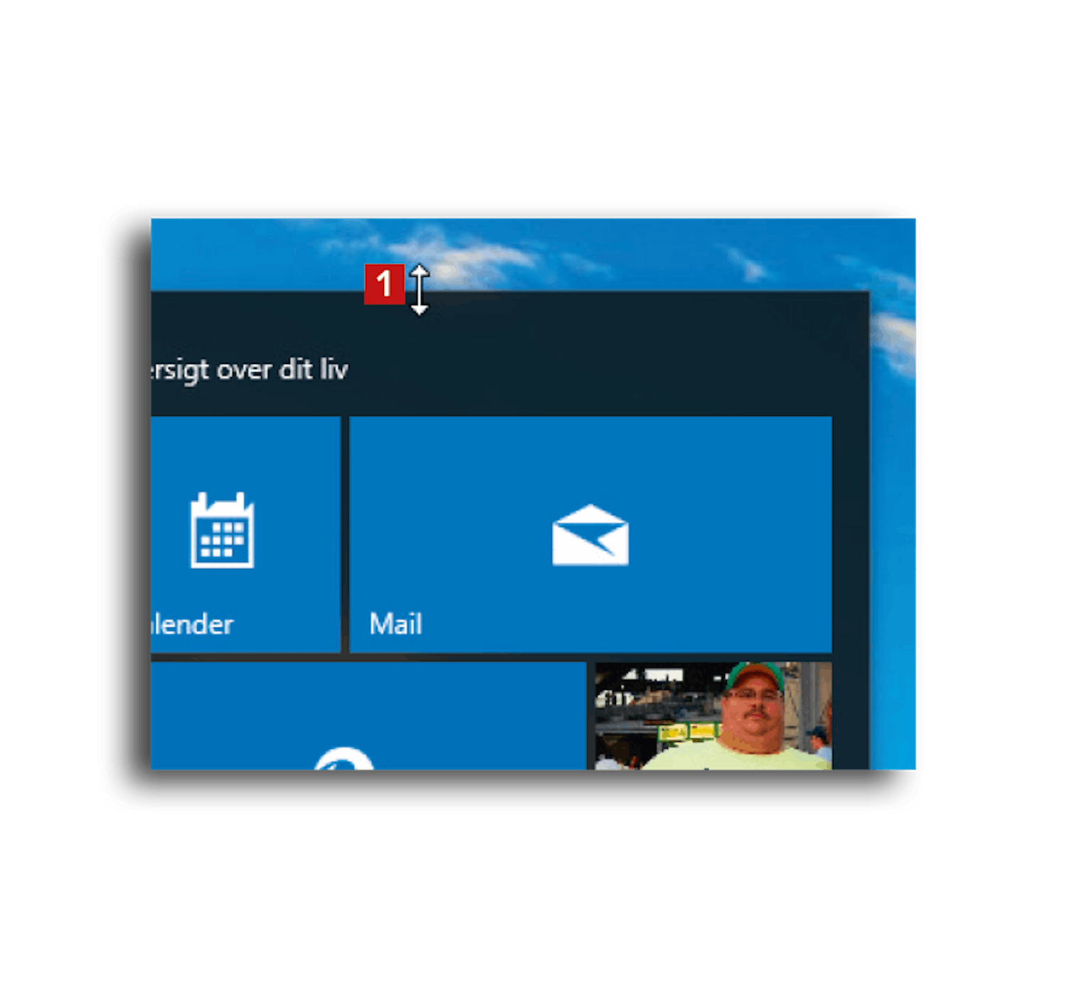 Windows 10 større startmenu